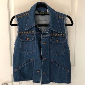 Wrangler Vintage Studded Denim Vest UO